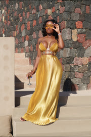 Thira Gold Maxi Dress