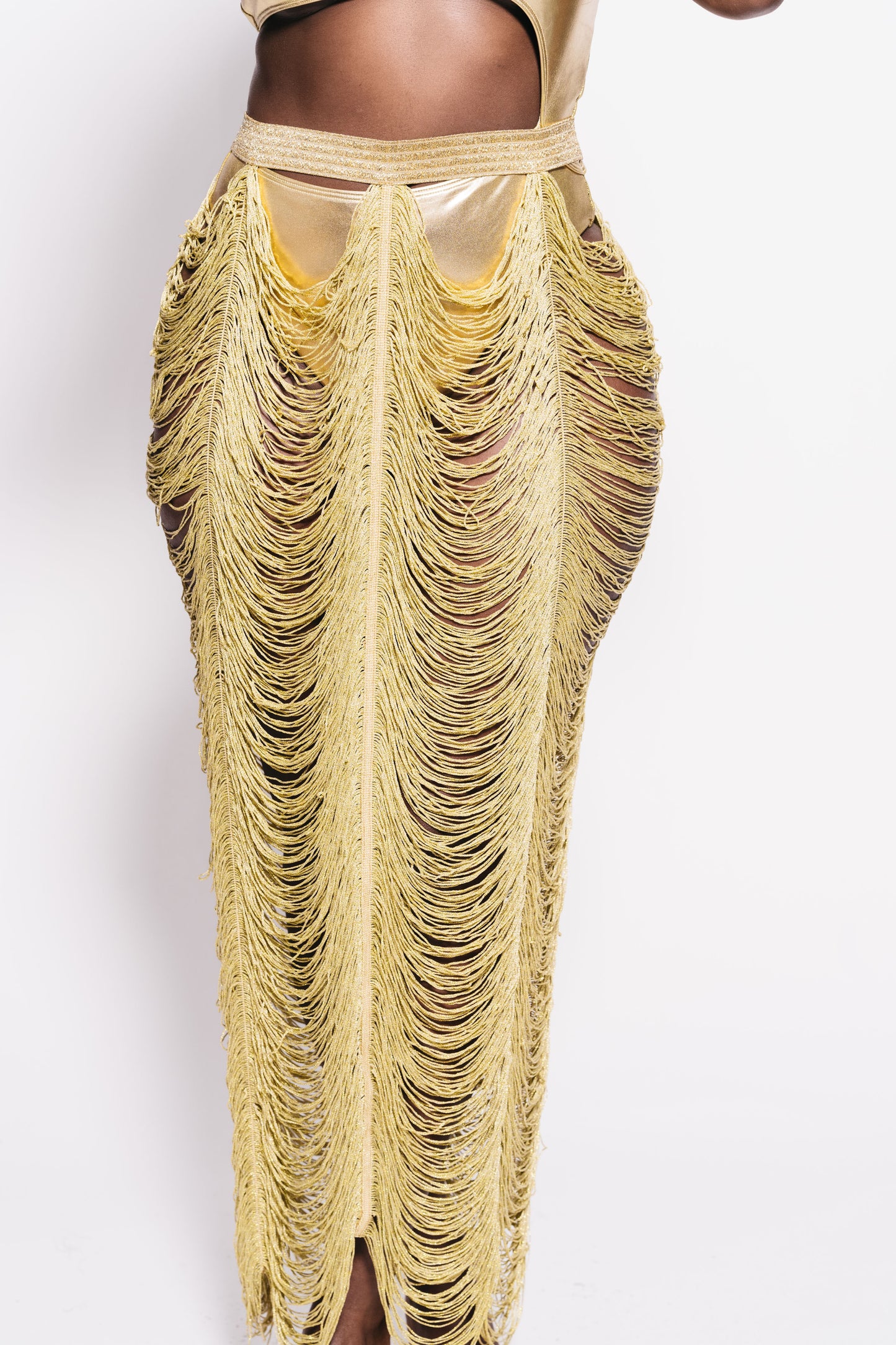 GoldRush Fringe Skirt