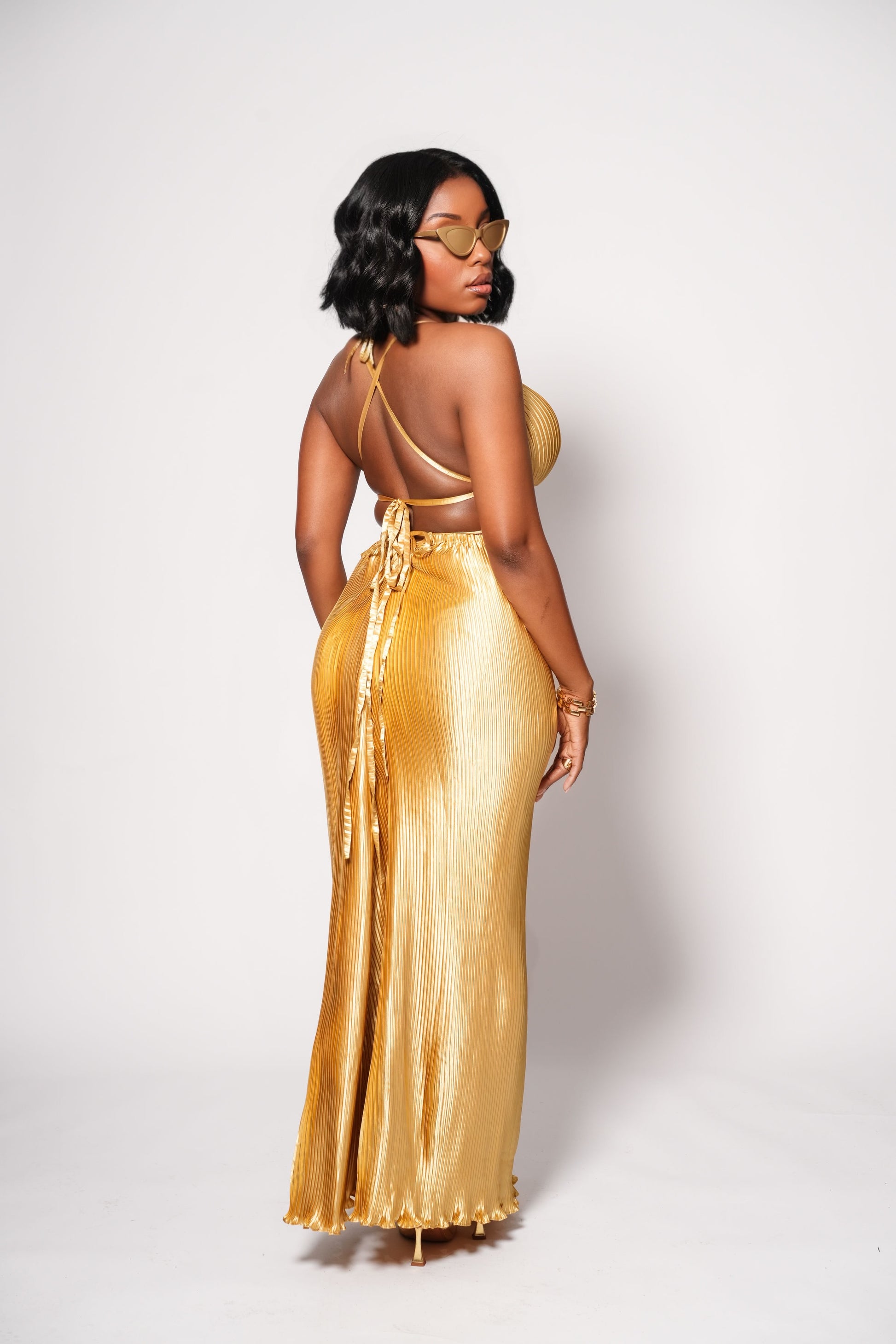 Thira Gold Maxi Dress Allure Novembre Thira Gold Maxi Dress Allure Novembre